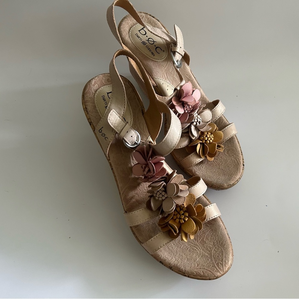 Multicolored Floral Sandals Vintage 2000s